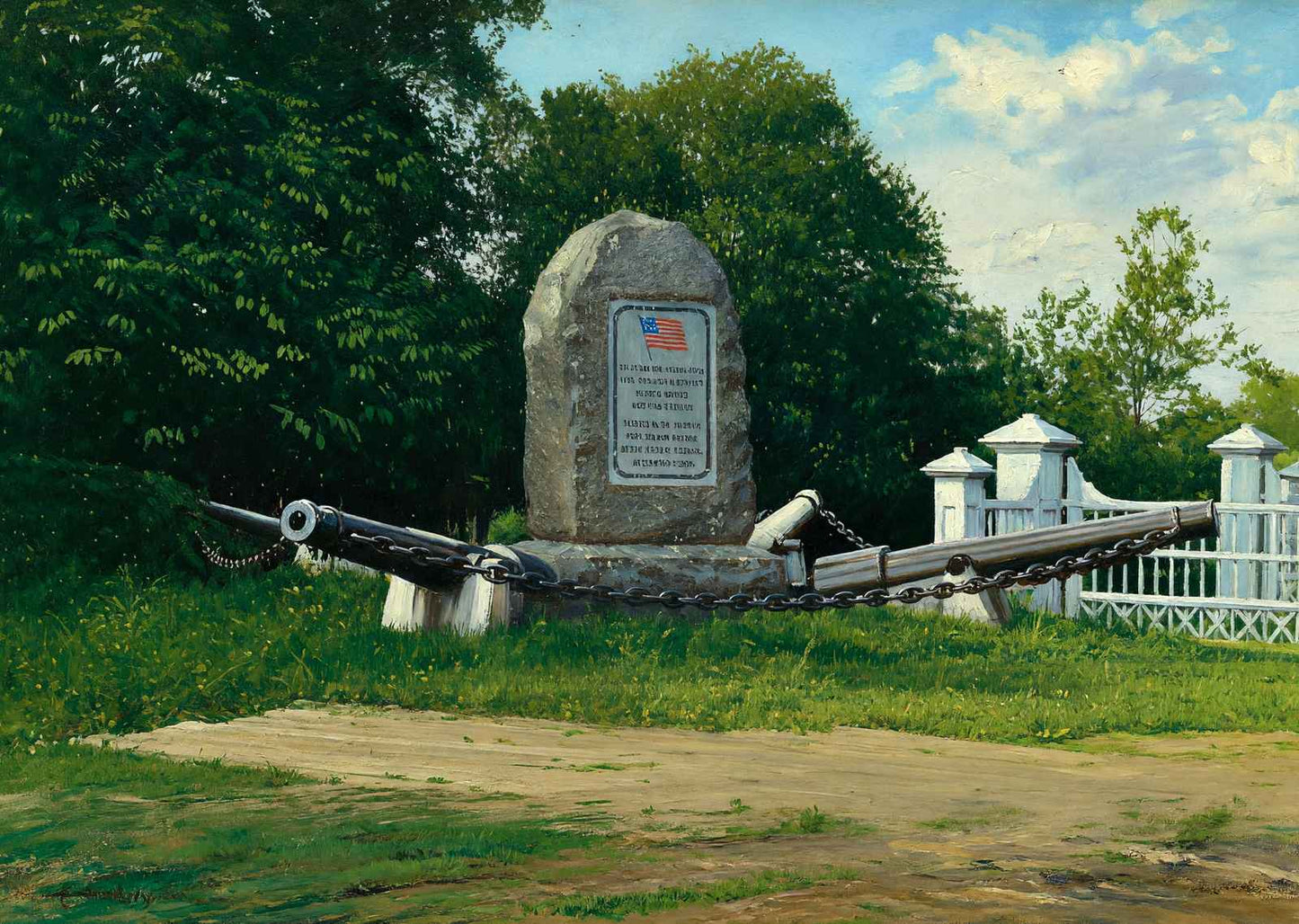 Cooch's Bridge Newark DE in 1905 Painting Print (7 Sizes) - Acid Free