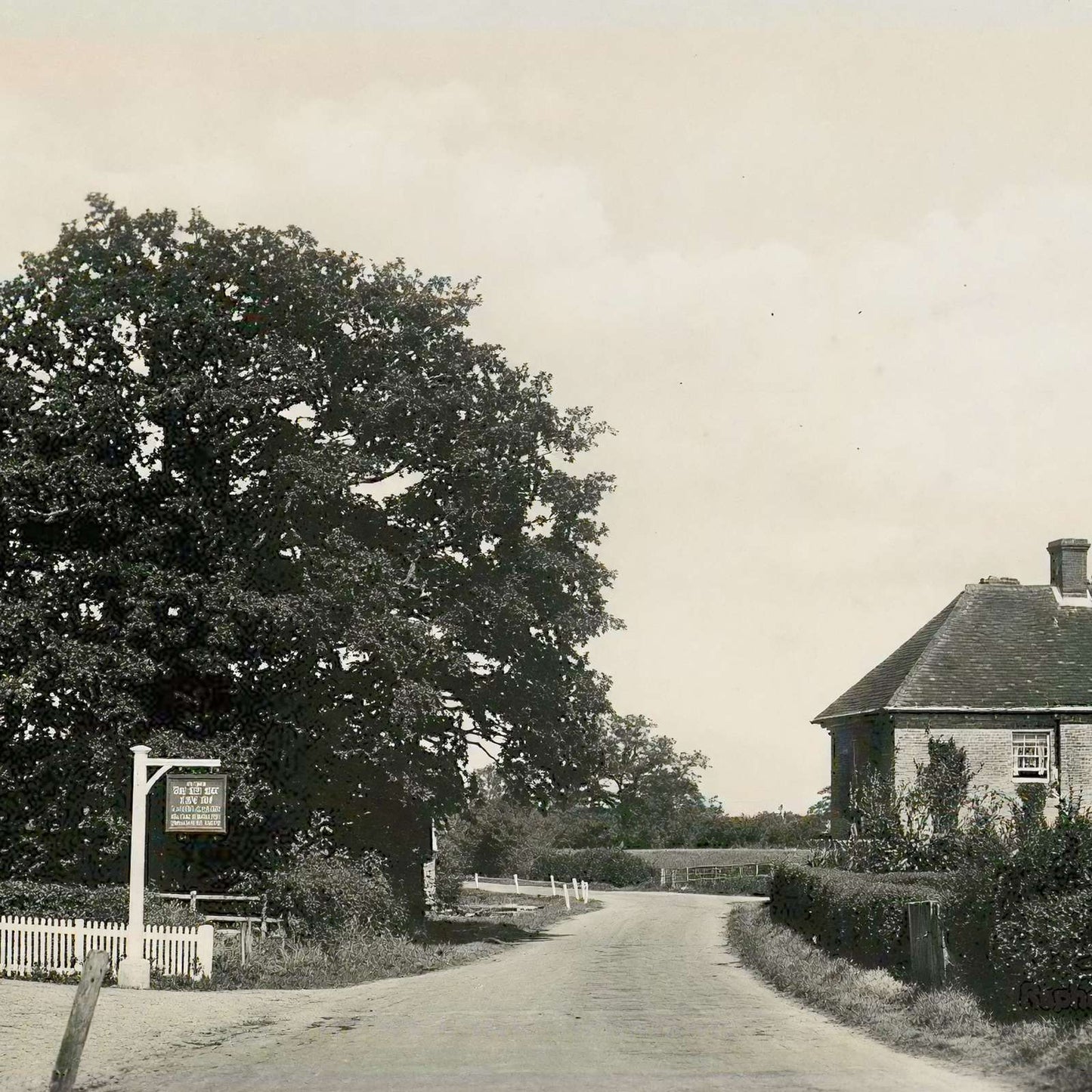 The New Inn Herriard in 1941 Vintage Print (7 Sizes) - Premium Quality