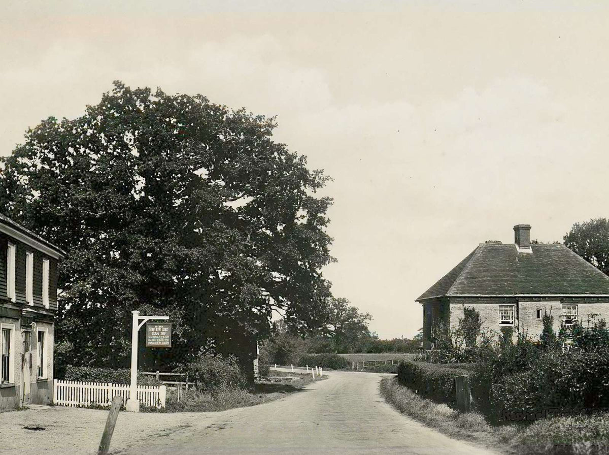 The New Inn Herriard in 1941 Vintage Print (7 Sizes) - Premium Quality