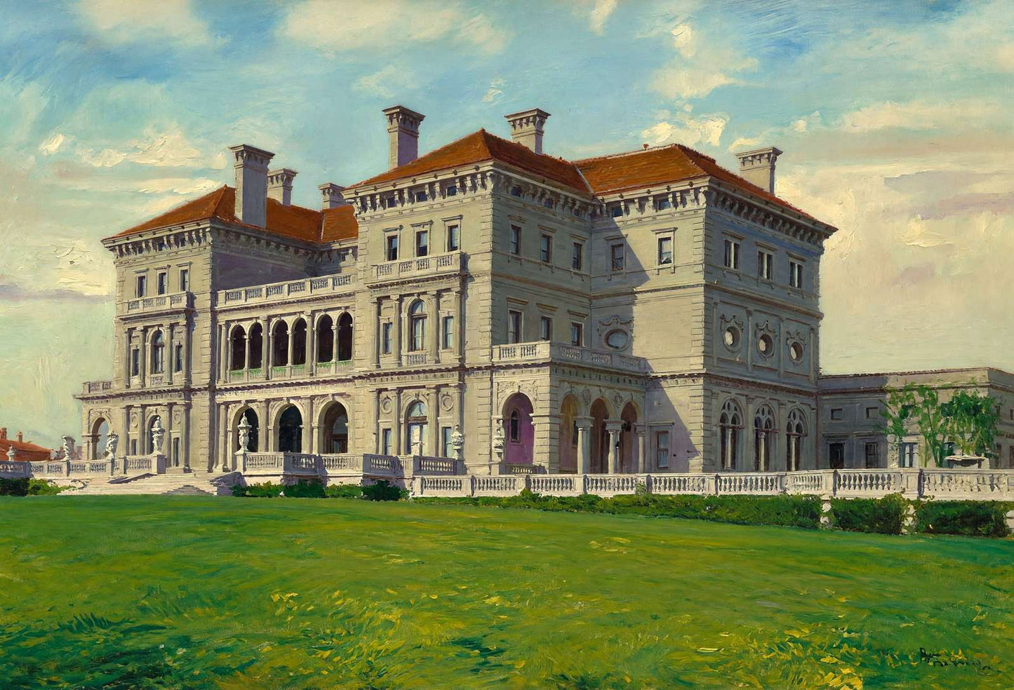 The Breakers Newport RI in 1907 Art Print (7 Sizes) - Reproduction