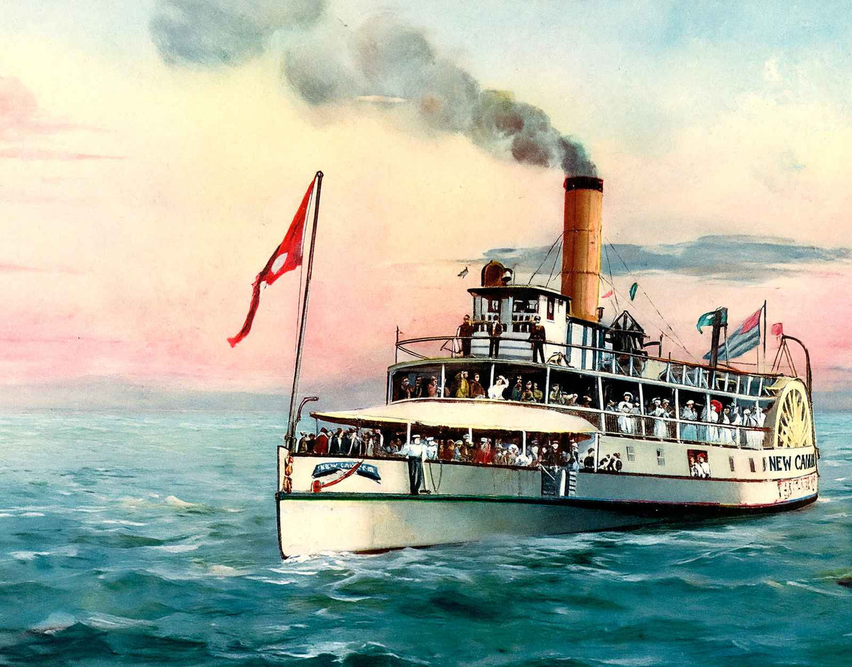 New Camelia on Lake Pontchartrain LA in 1907 Vintage Print (7 Sizes)