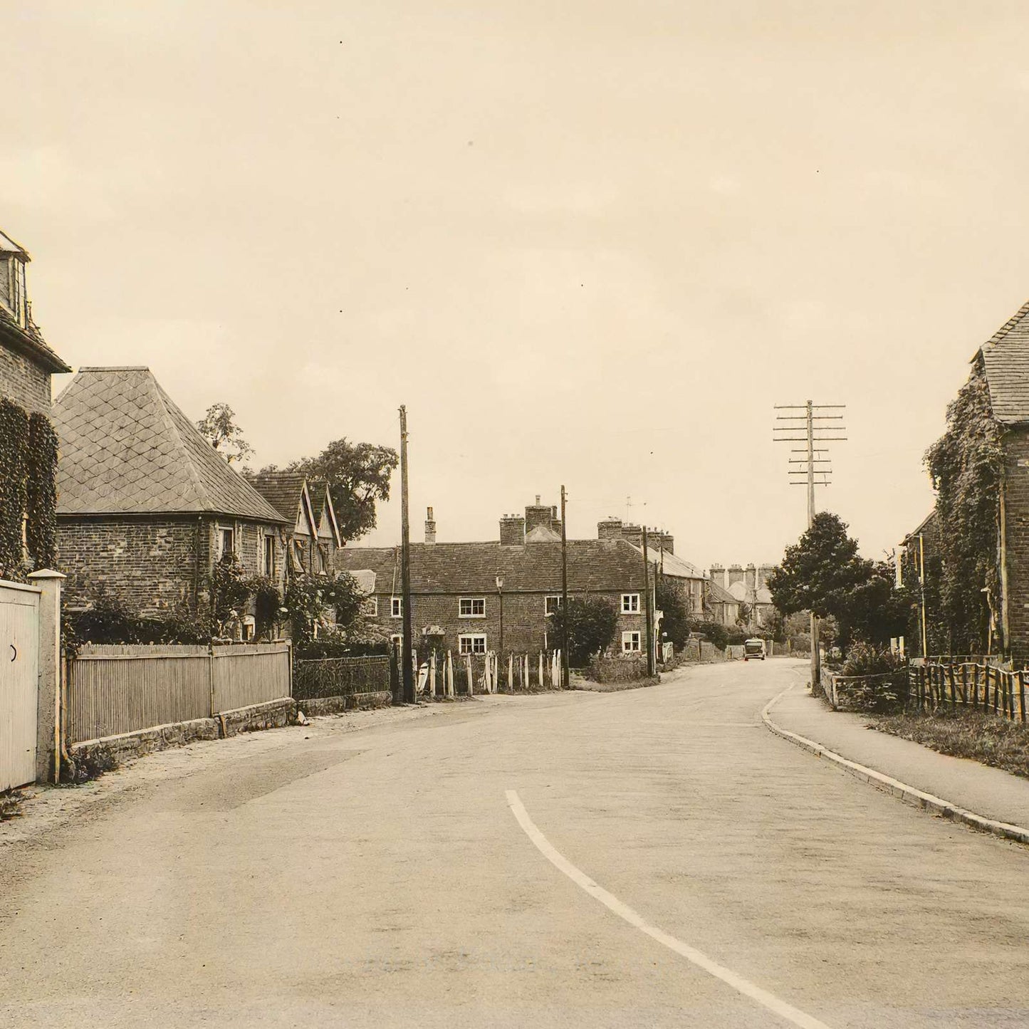 Newbury Road Kingsclere Vintage Print (7 Sizes) - Restored