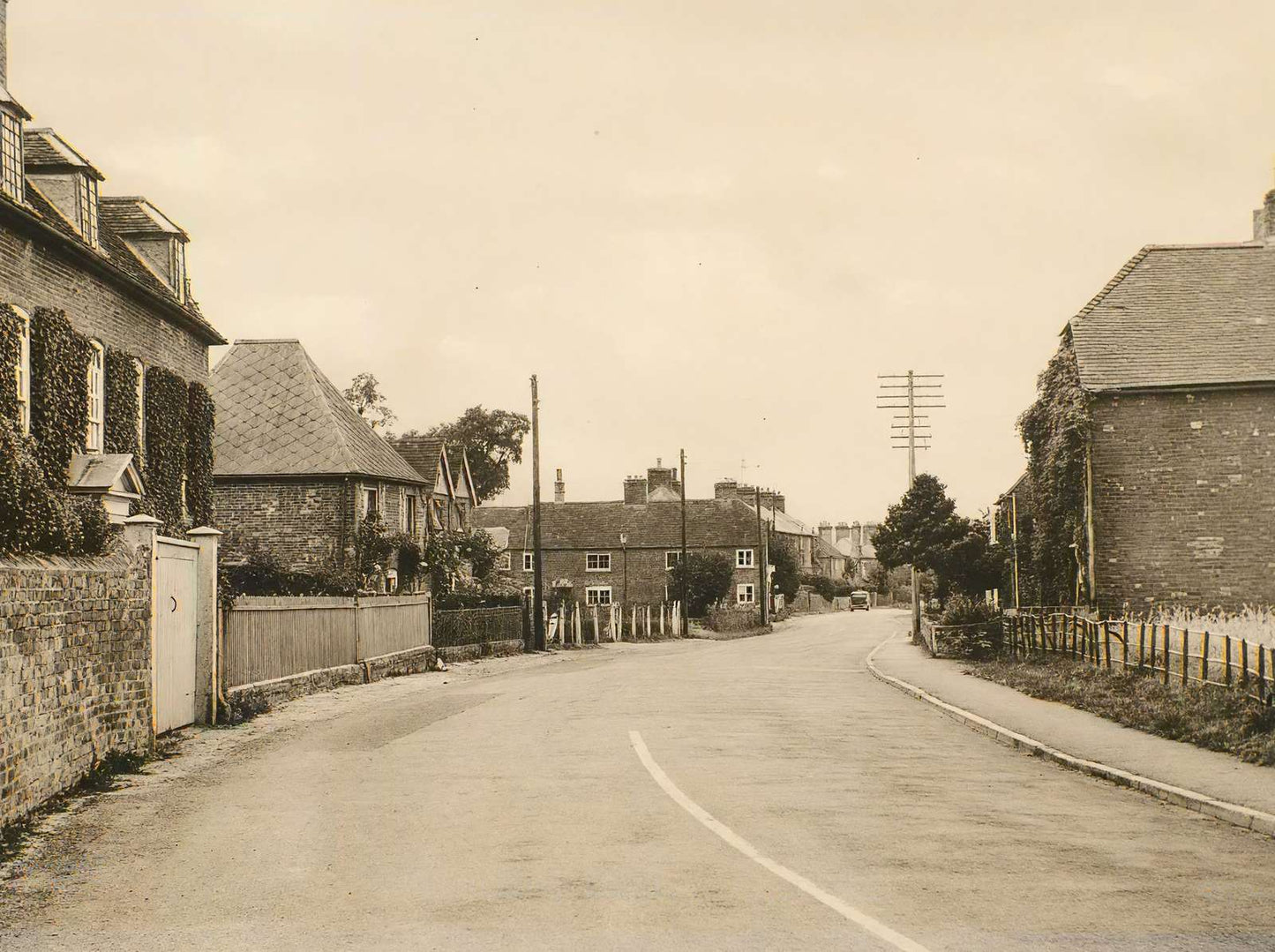 Newbury Road Kingsclere Vintage Print (7 Sizes) - Restored