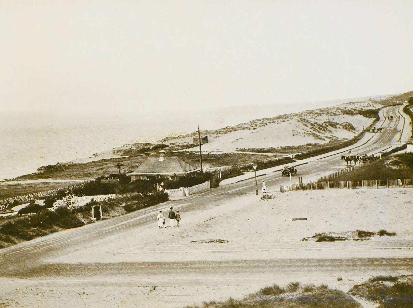 New Overcliff Drive Southbourne in 1906 Vintage Print (7 Sizes)