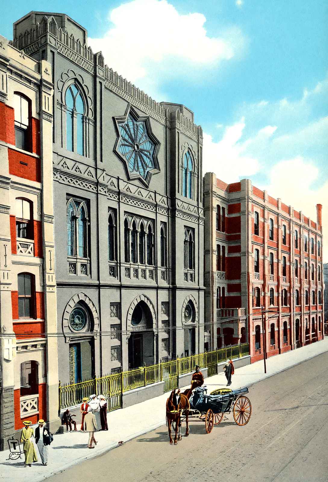 Jesuits Church and College New Orleans in 1908 Vintage Print (7 Sizes)