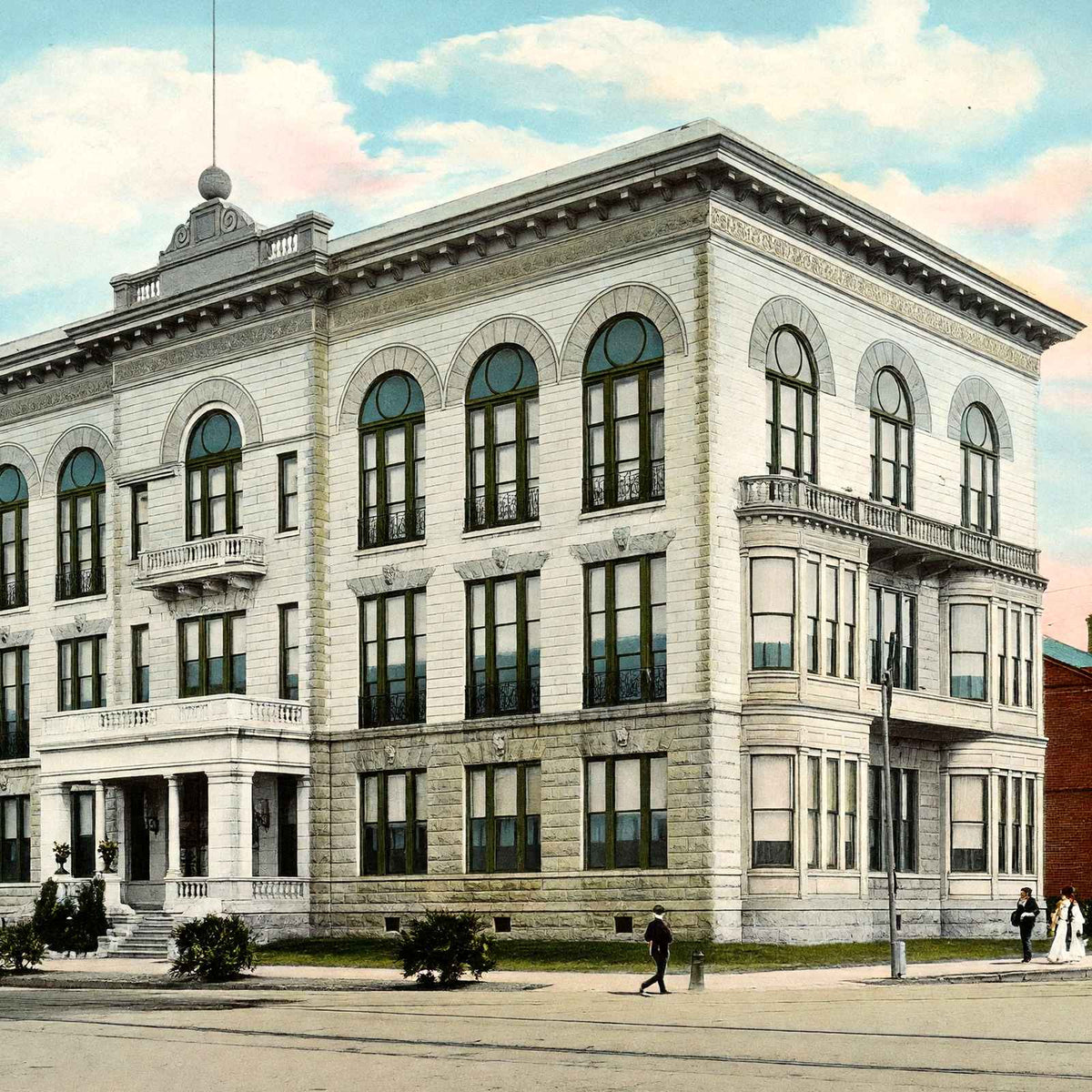 New Orleans Harmony Club in 1907 Vintage Print (7 Sizes) - Premium Quality