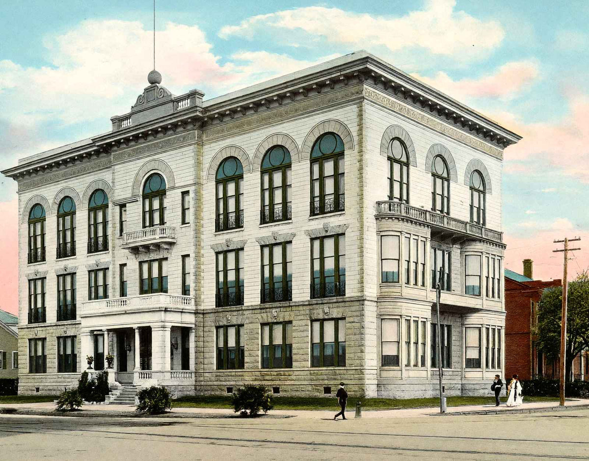 New Orleans Harmony Club in 1907 Vintage Print (7 Sizes) - Premium Quality