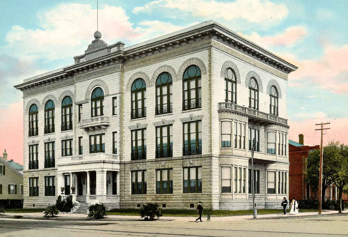 New Orleans Harmony Club in 1907 Vintage Print (7 Sizes) - Premium Quality