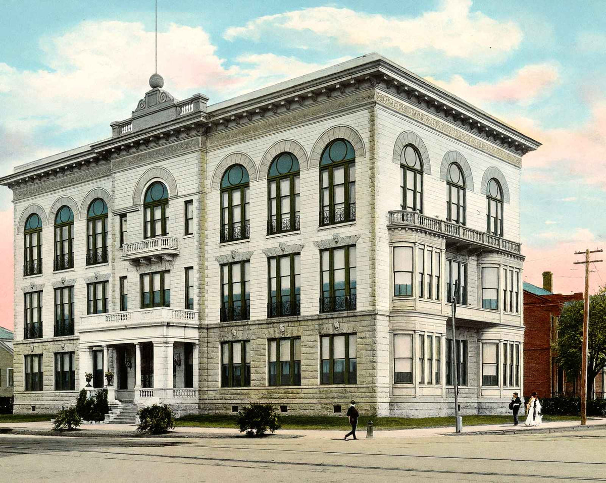 New Orleans Harmony Club in 1907 vintage print