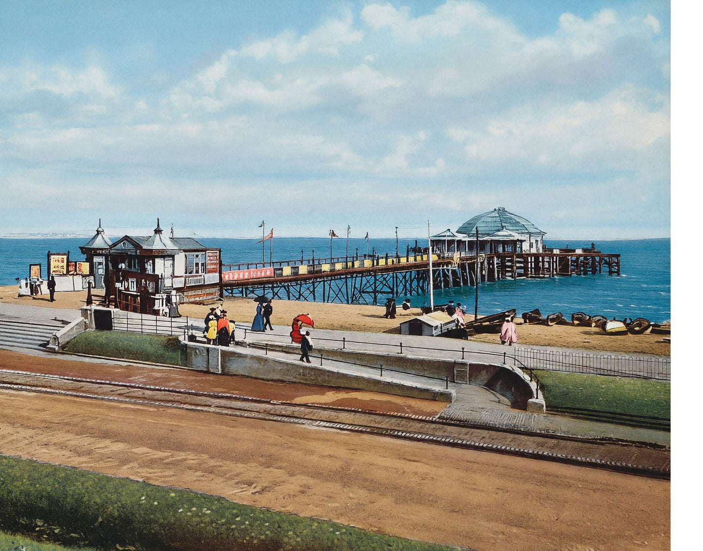 The New Pier Southsea in 1903 Vintage Print (7 Sizes) - Acid Free