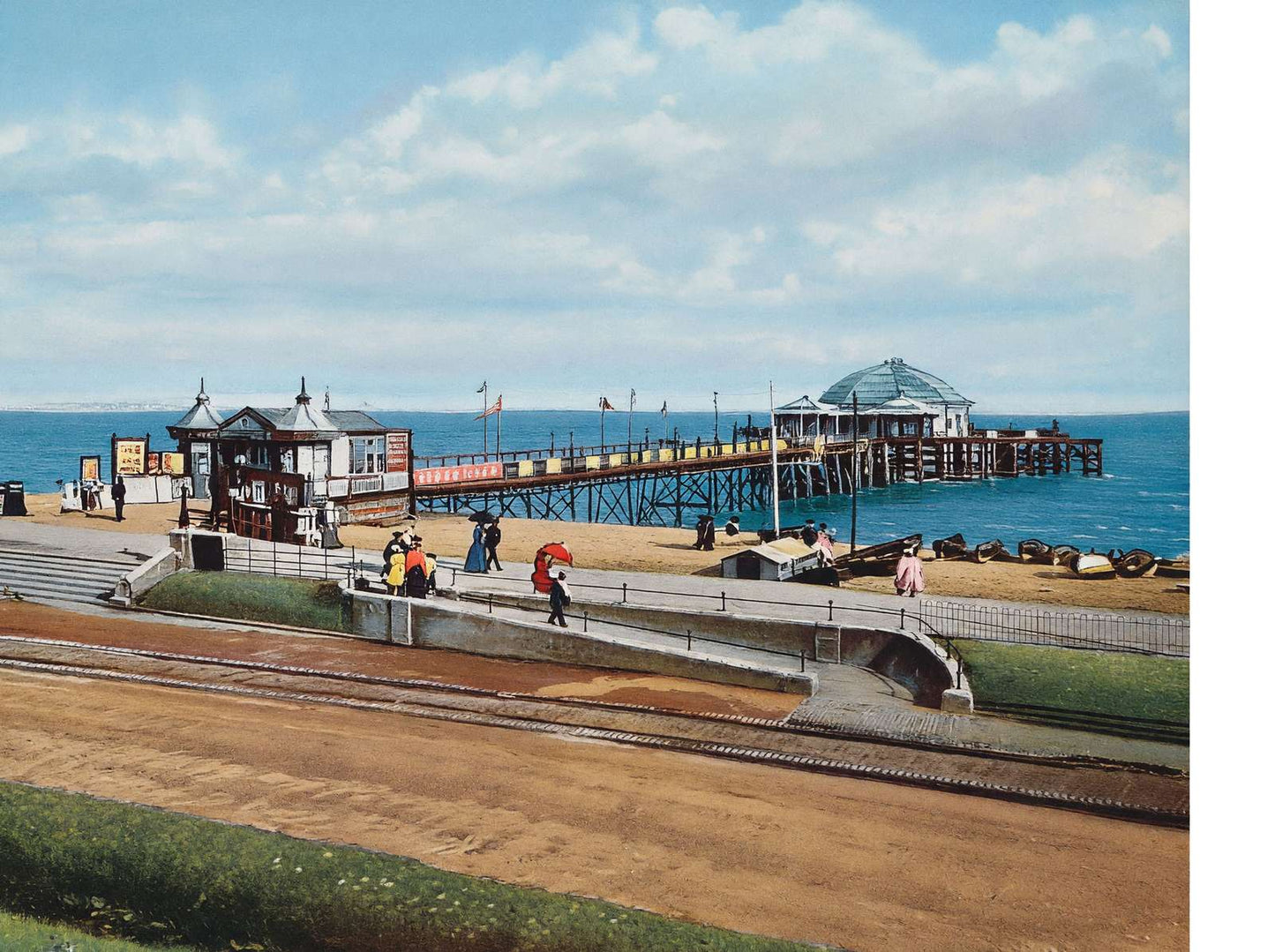 The New Pier Southsea in 1903 Vintage Print (7 Sizes) - Acid Free