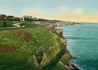 Cliff Walk from the Breakers Newport RI in 1907 Vintage Print (7 Sizes)