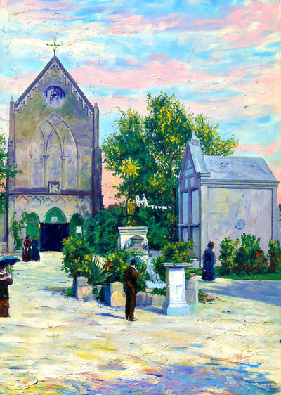 St Roch's Cemetery New Orleans in 1905 Art Print (7 Sizes) - Retouched