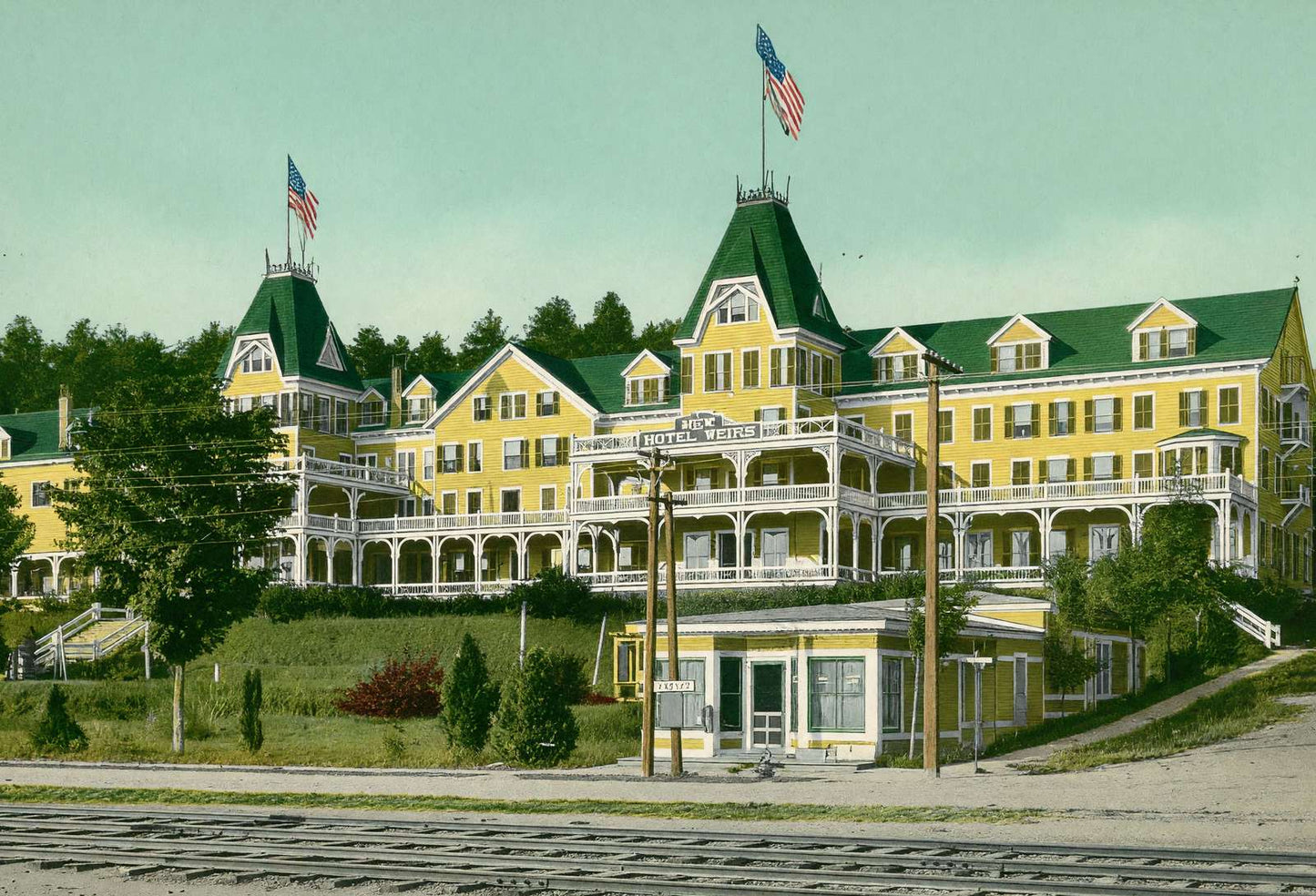 New Hotel Weirs the Weirs NH in 1908 Vintage Print (7 Sizes) - Premium Print