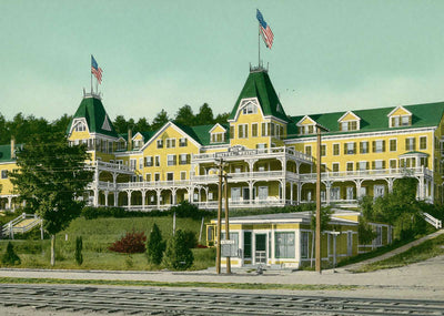 New Hotel Weirs the Weirs NH in 1908 Vintage Print (7 Sizes) - Premium Print