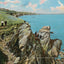 Cliff Walk from the Breakers Newport RI in 1905 Vintage Print (7 Sizes)