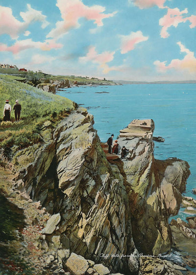 Cliff Walk from the Breakers Newport RI in 1905 Vintage Print (7 Sizes)