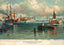New York Harbor with Brooklyn Bridge by Melrose Reproduction Art Print (6 Sizes)
