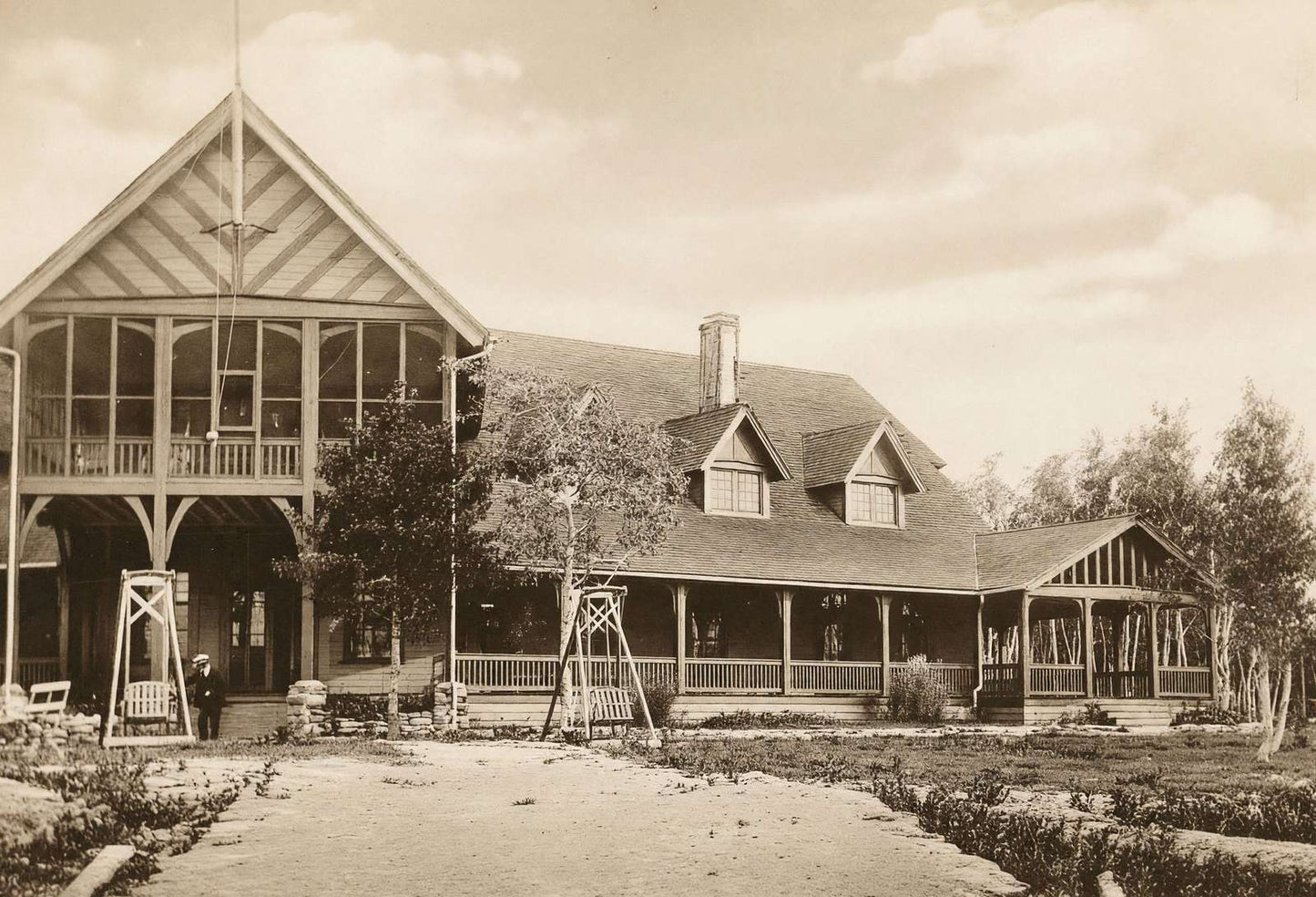Niben Club Orono Maine in 1907 Vintage Print (7 Sizes) - Acid Free