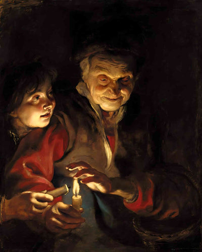 Night Scene Painting by Peter Paul Rubens 8x10" Art Print - Premium Quality