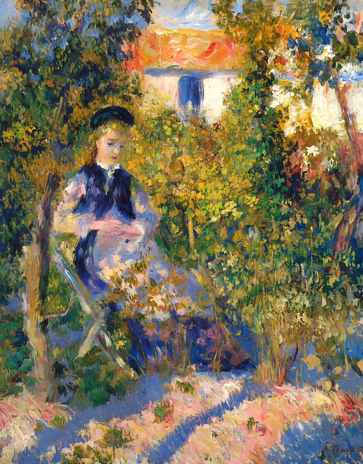 Nini in the Garden Art Print 1876 Painting by Pierre-Auguste Renoir (6 Sizes)