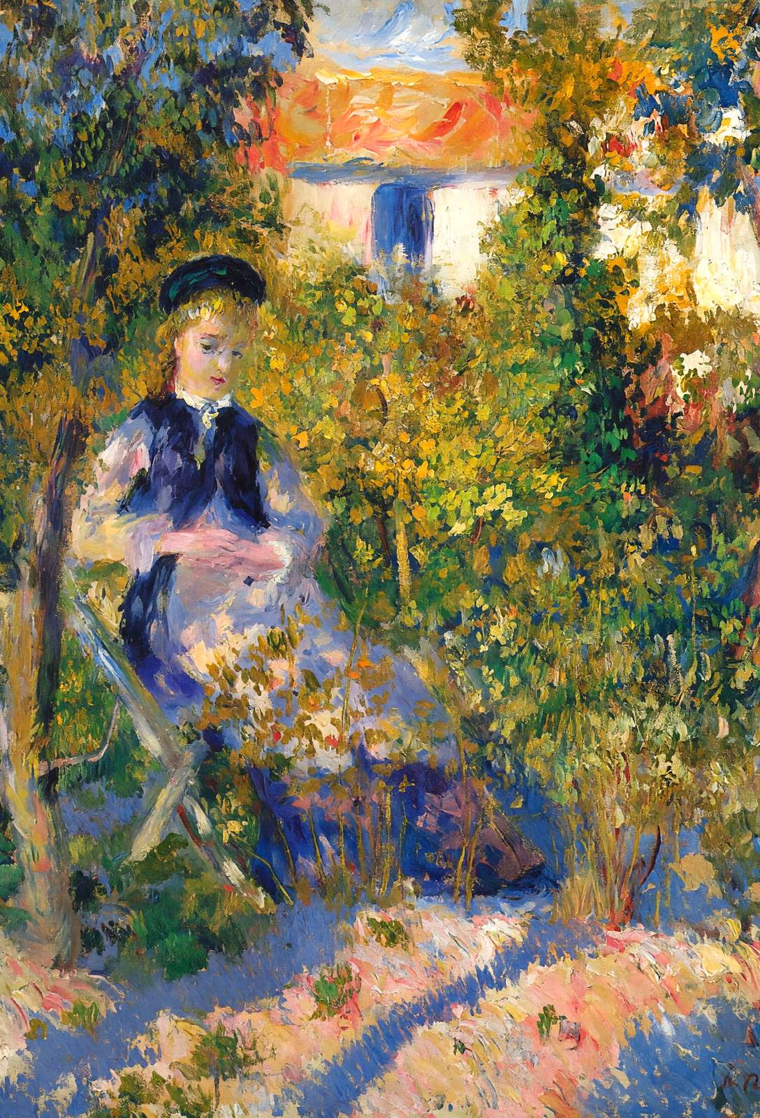 Nini in the Garden Art Print 1876 Painting by Pierre-Auguste Renoir (6 Sizes)