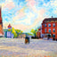 Main Street, Northampton, Massachusetts in 1907 Art Print (7 Sizes)