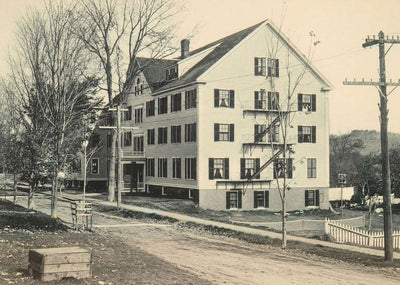 Normal Hall Plymouth NH in 1906 Vintage Print (7 Sizes) - High Quality