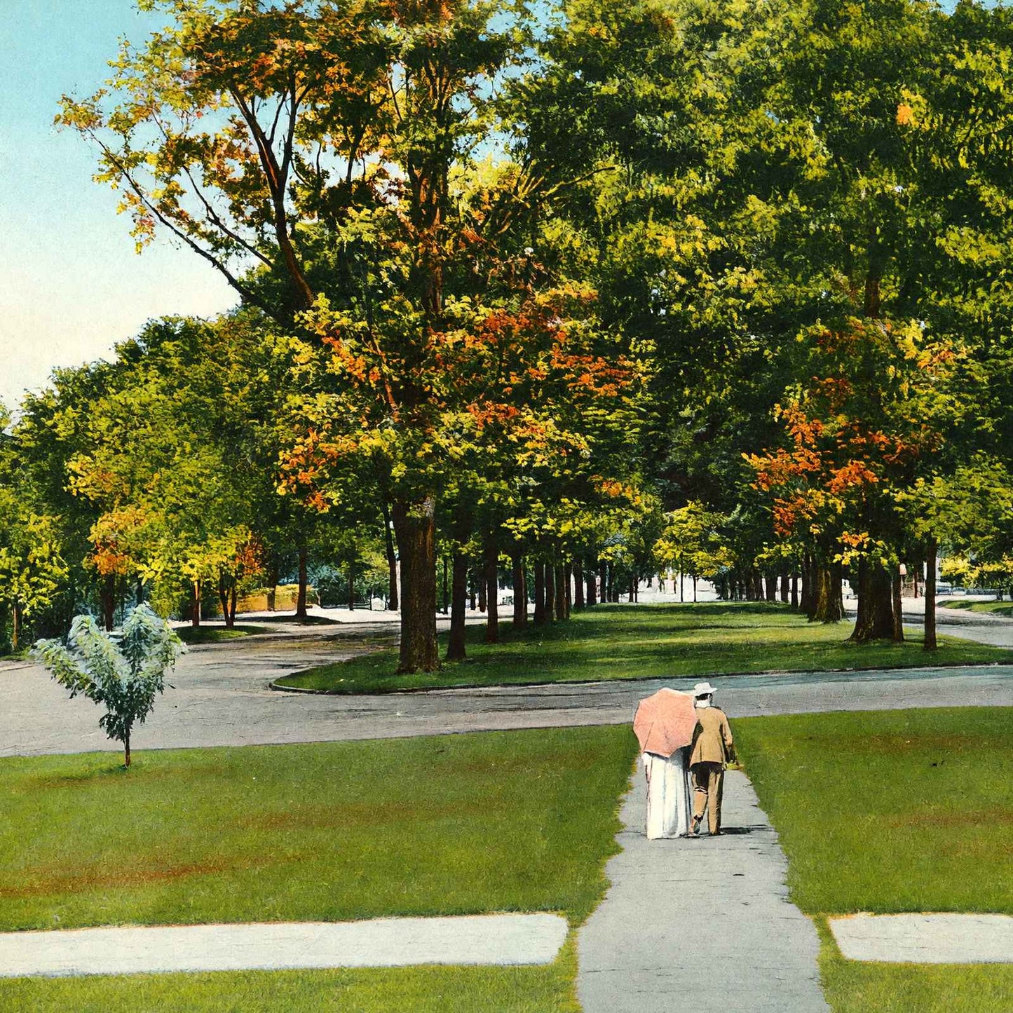 North Boulevard Baton Rouge in 1906 Vintage Print (7 Sizes) - Premium Print