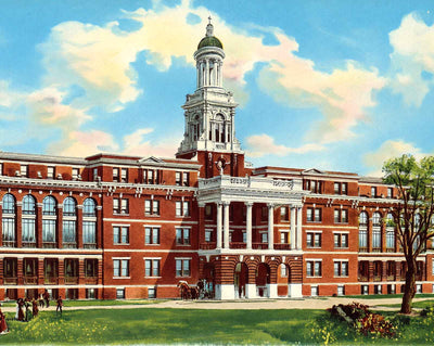 Hospital of St Vincent de Paul in 1905 vintage print