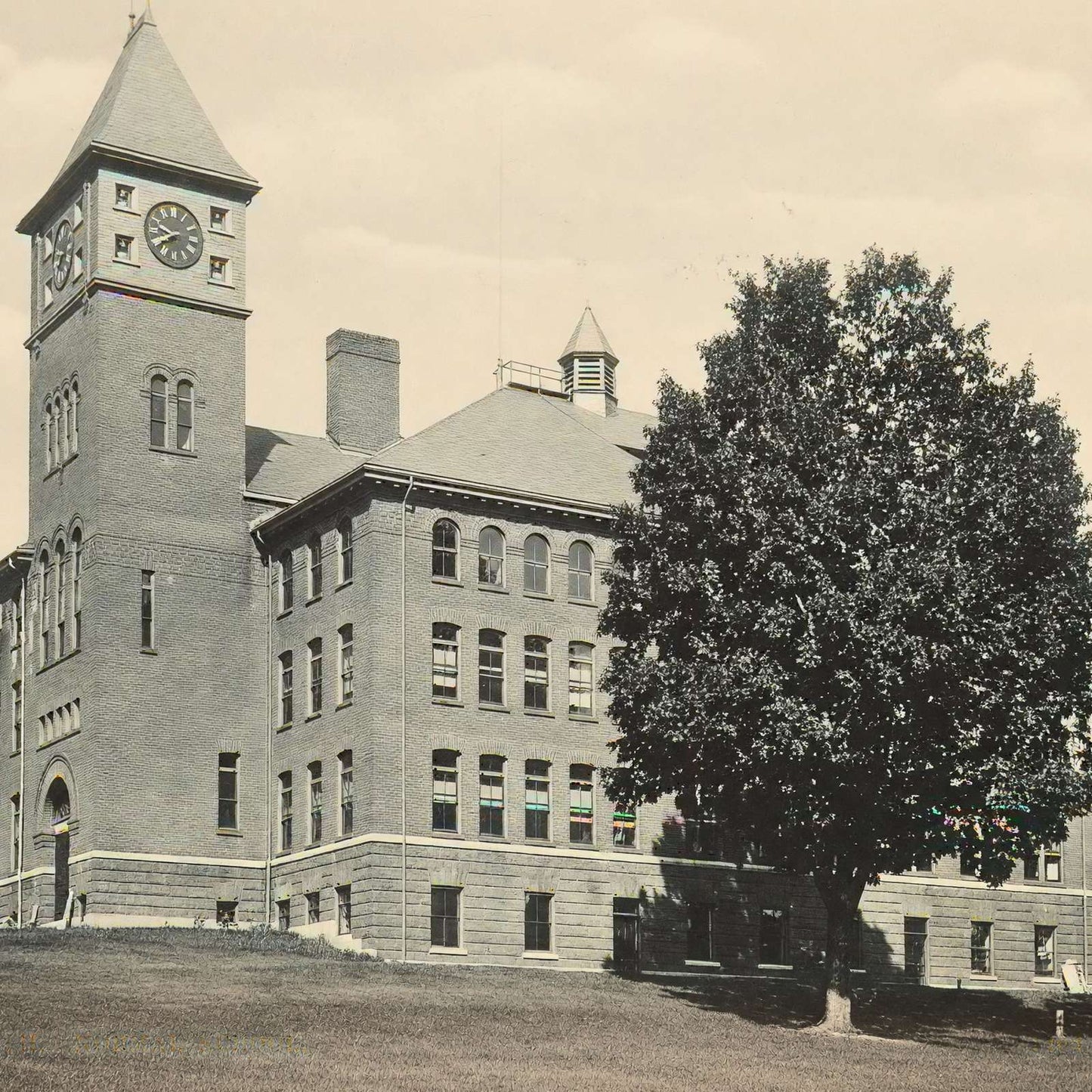 Normal School Plymouth NH in 1906 Vintage Print (7 Sizes) - Enhanced