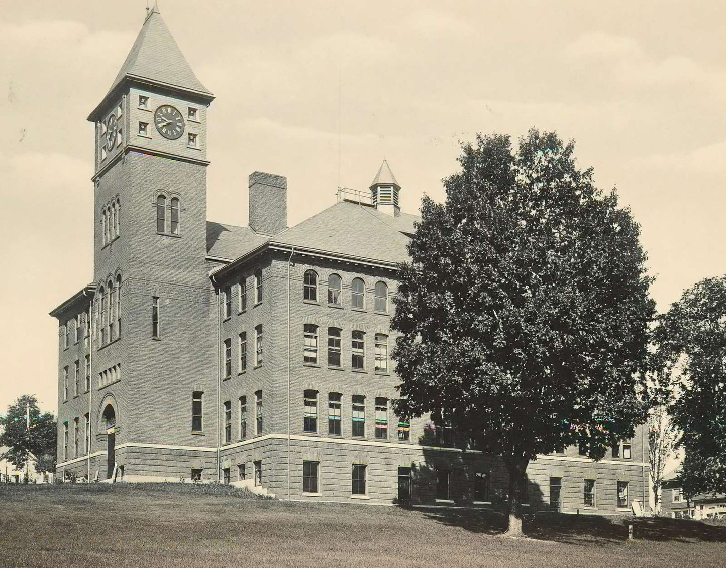 Normal School Plymouth NH in 1906 Vintage Print (7 Sizes) - Enhanced
