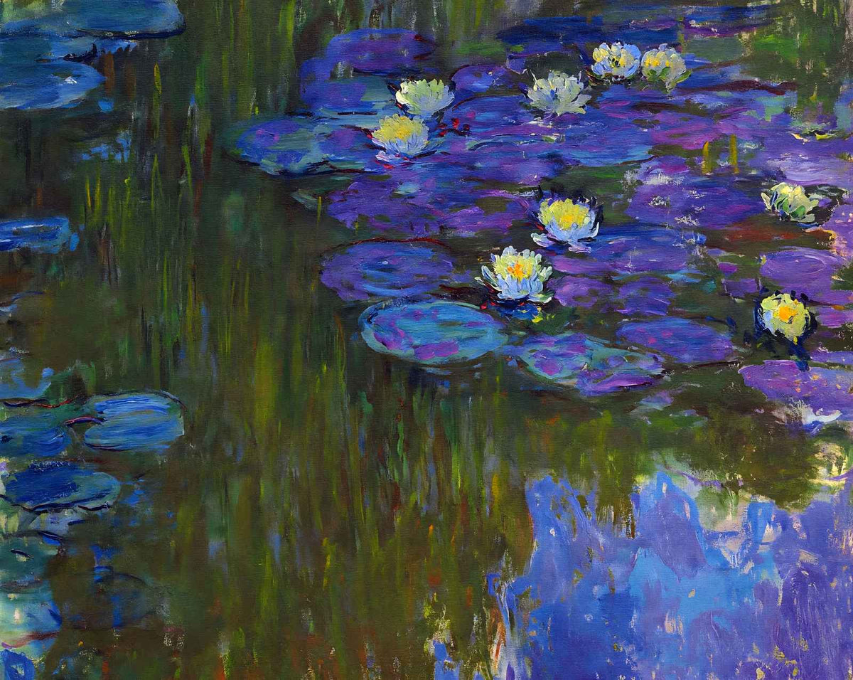 Nympheas en Fleur art print by Claude Monet