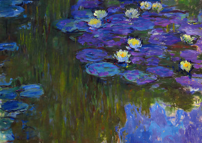 Nympheas en Fleur Painting by Claude Monet Art Print (6 Sizes) - Retouched