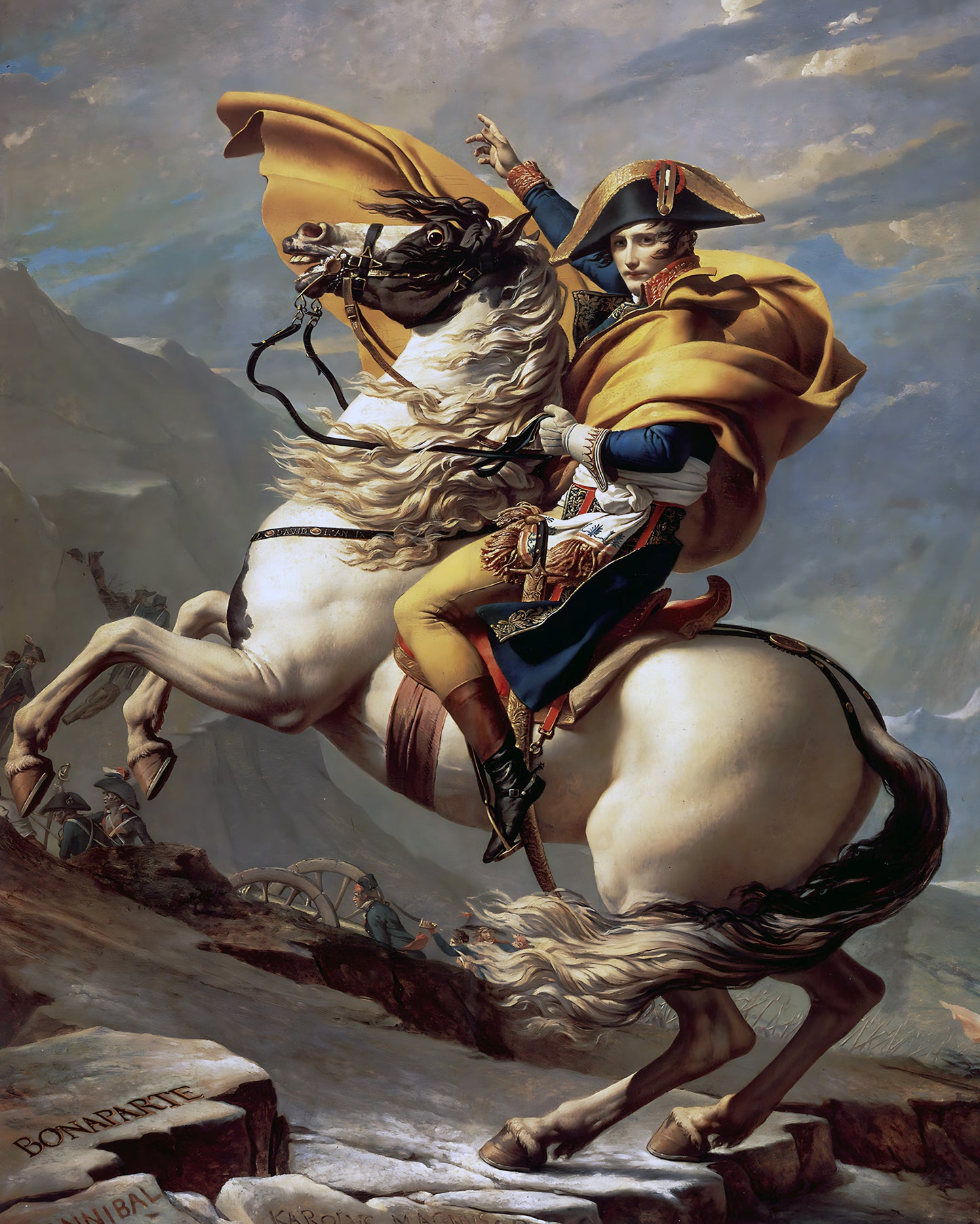 Napoleon Crossing the Alps Painting by Jacques-Louis David 8x10" Art Print