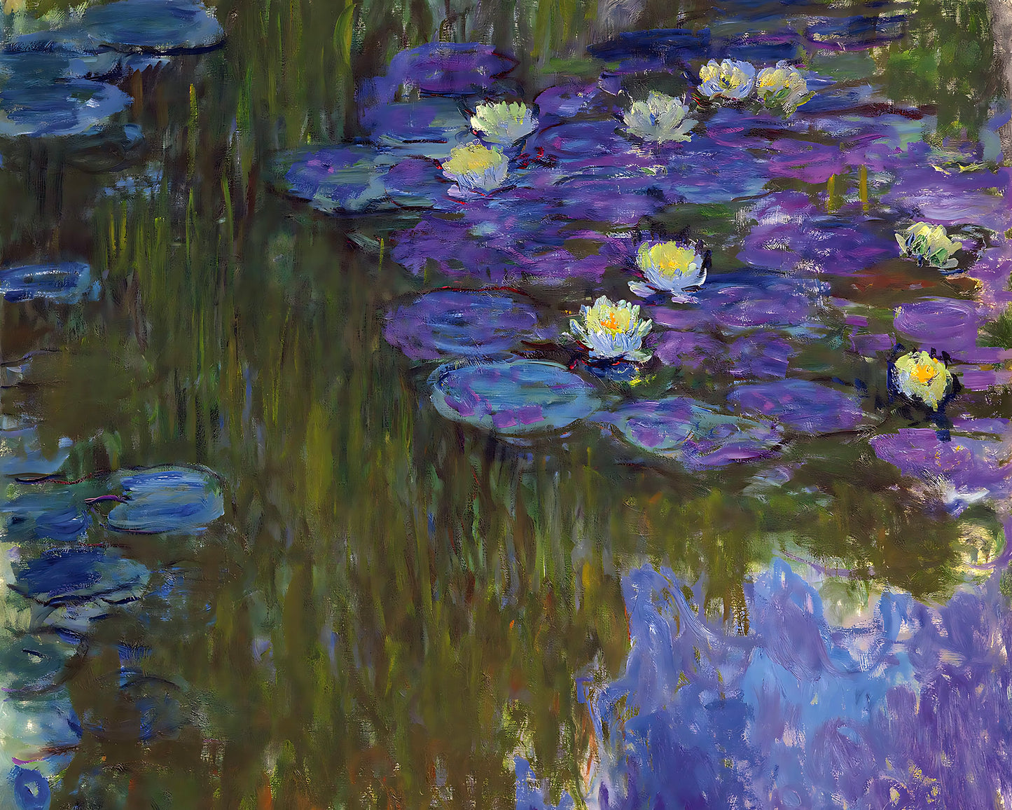 Nympheas en Fleur Painting by Claude Monet 8x10" Art Print