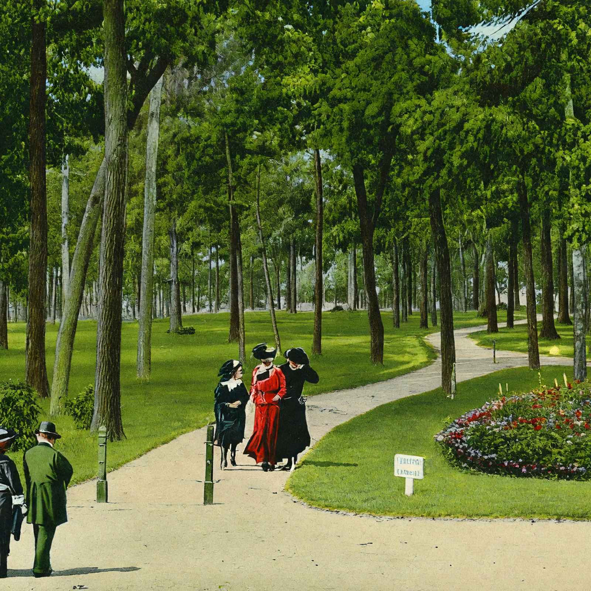 Oak Park Montgomery Alabama in 1906 Vintage Print (7 Sizes) - Premium Quality