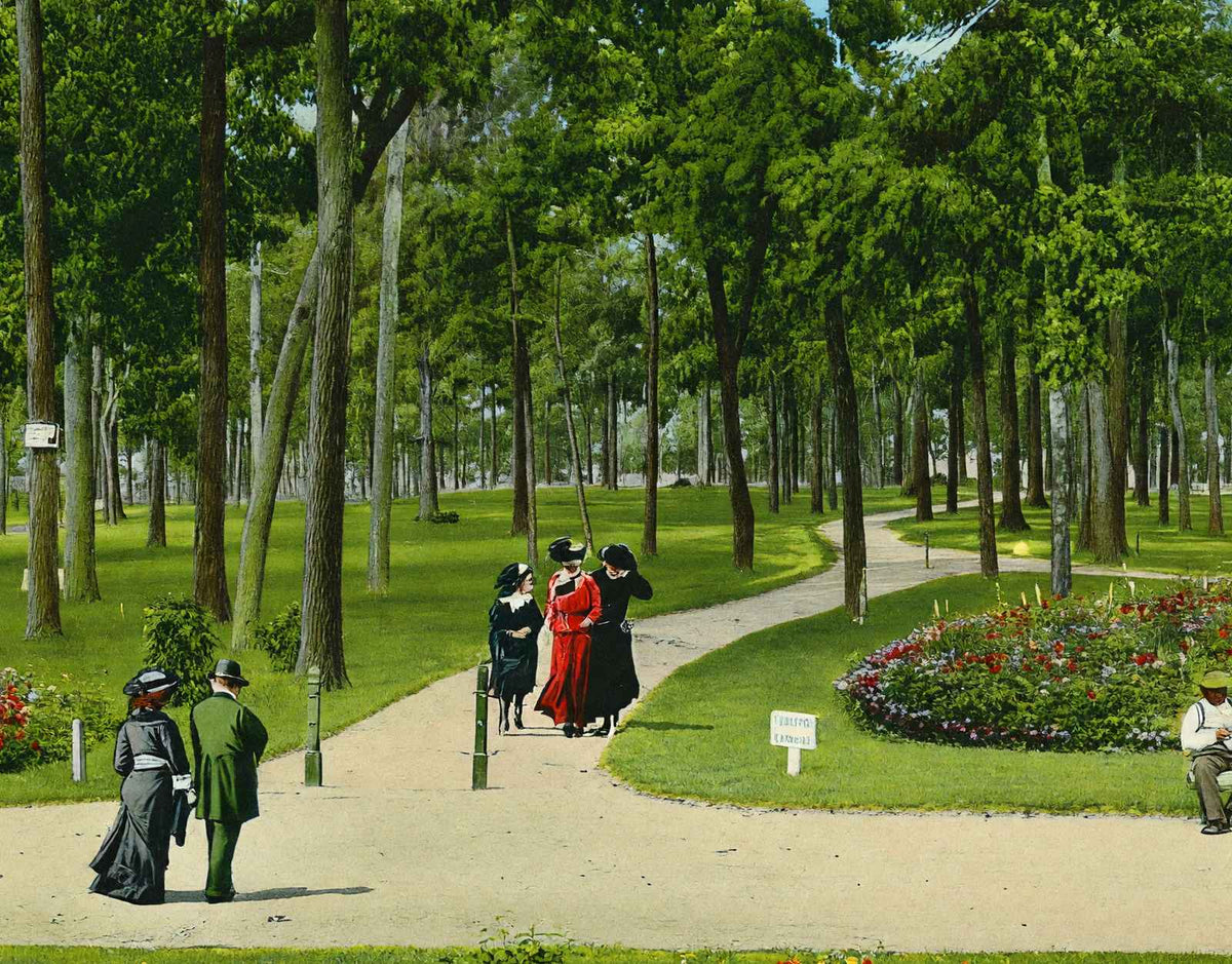 Oak Park Montgomery Alabama in 1906 Vintage Print (7 Sizes) - Premium Quality