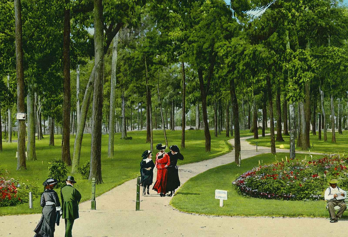 Oak Park Montgomery Alabama in 1906 Vintage Print (7 Sizes) - Premium Quality