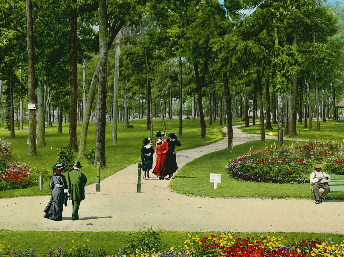 Oak Park Montgomery Alabama in 1906 Vintage Print (7 Sizes) - Premium Quality