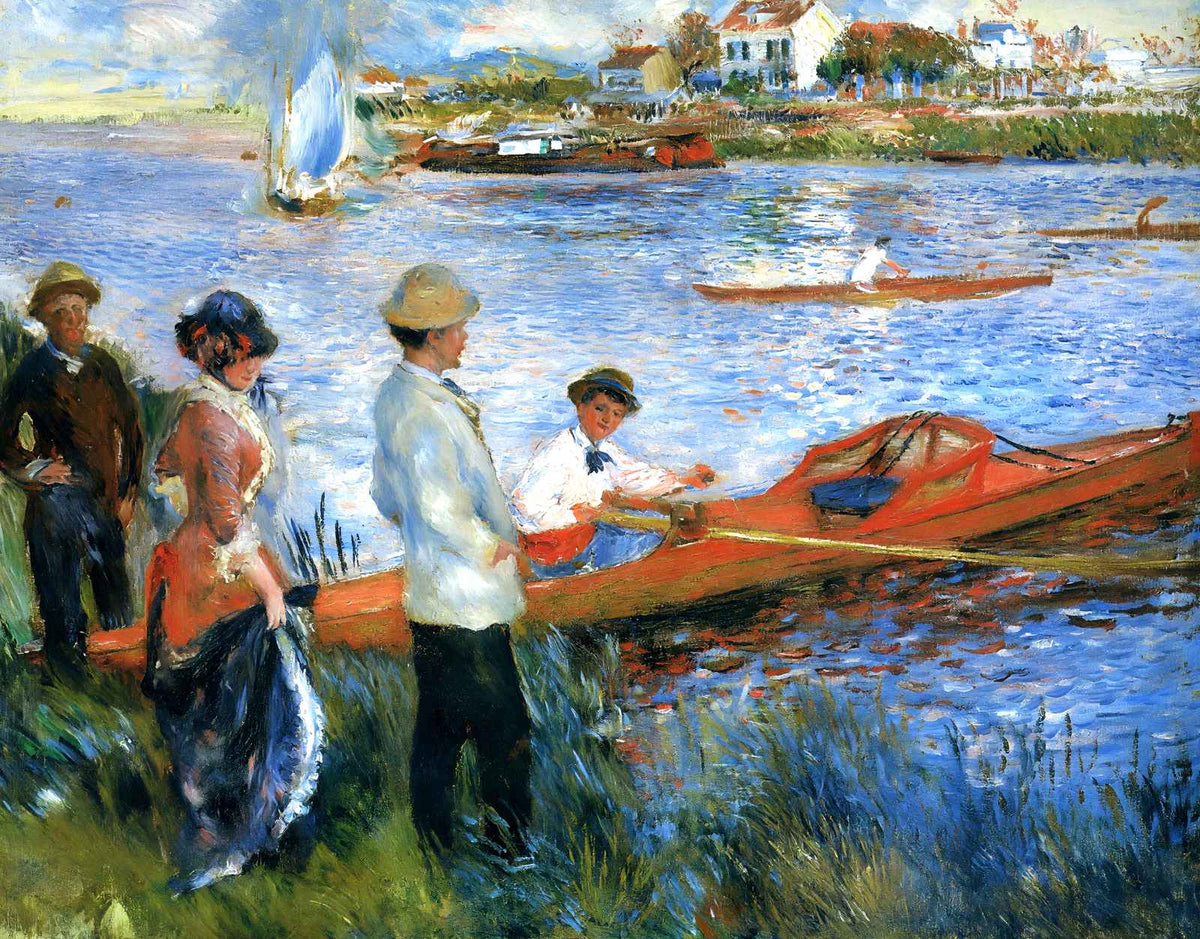 Oarsmen at Chatou Art Print 1879 Painting by Pierre-Auguste Renoir (6 Sizes)