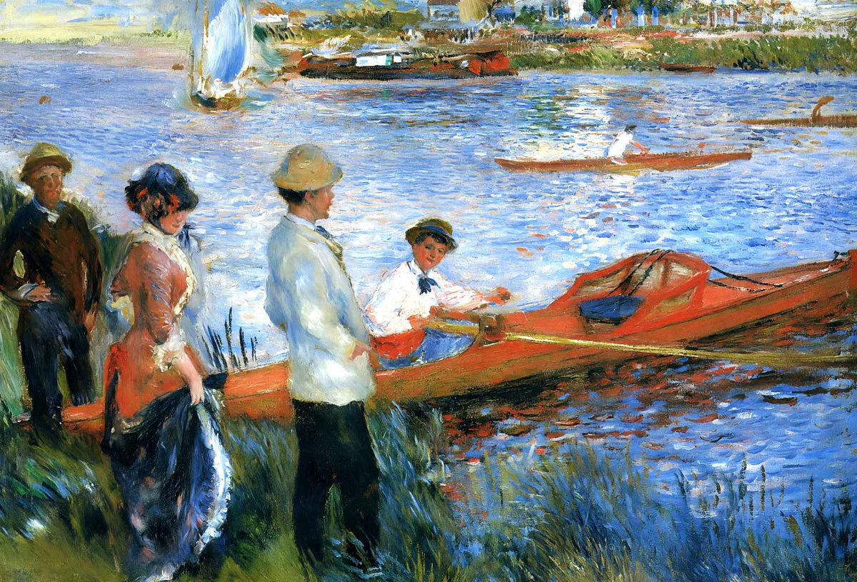 Oarsmen at Chatou Art Print 1879 Painting by Pierre-Auguste Renoir (6 Sizes)