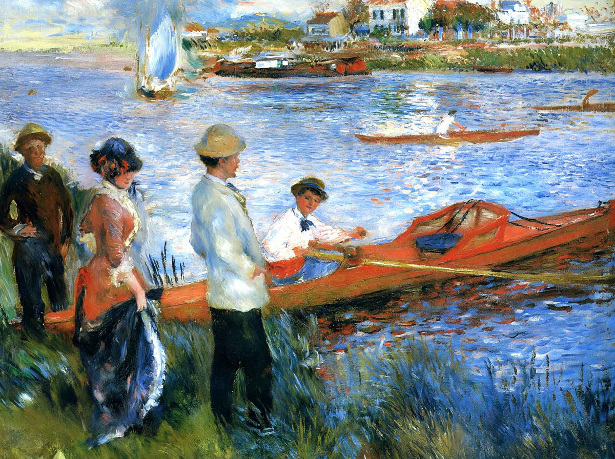 Oarsmen at Chatou Art Print 1879 Painting by Pierre-Auguste Renoir (6 Sizes)