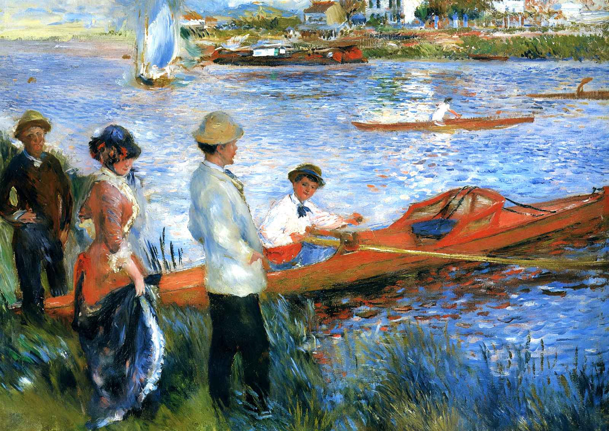 Oarsmen at Chatou Art Print 1879 Painting by Pierre-Auguste Renoir (6 Sizes)