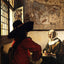 Officer and Laughing Girl fine art print by Johannes Vermeer (1657)