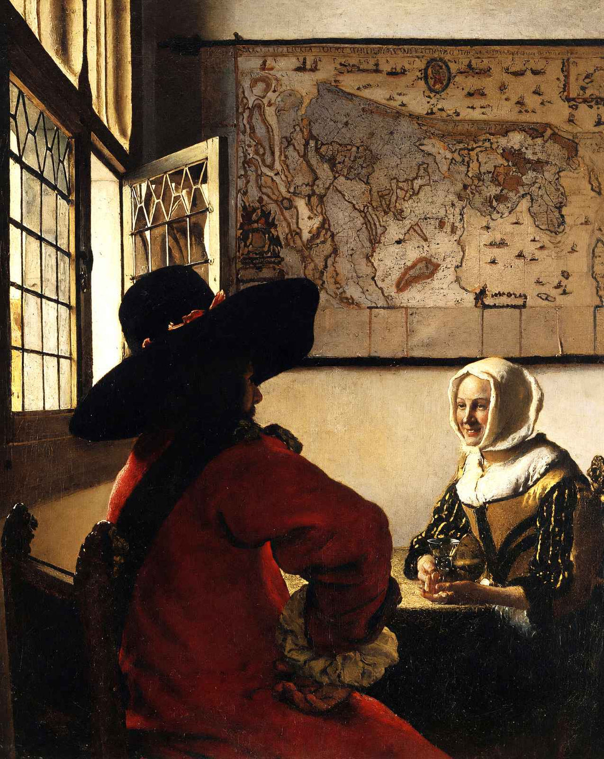 Officer and Laughing Girl fine art print by Johannes Vermeer (1657)
