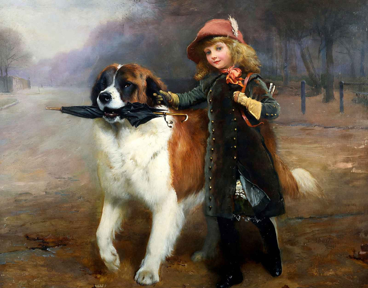 Off to School Painting by Charles Burton Barber Art Print (6 Sizes)