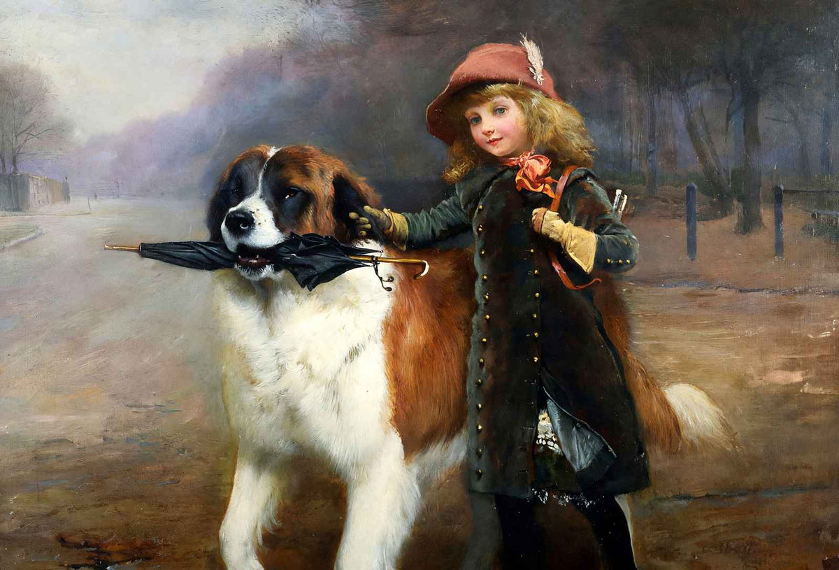 Off to School Painting by Charles Burton Barber Art Print (6 Sizes)