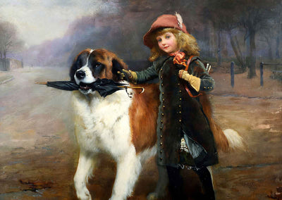 Off to School Painting by Charles Burton Barber Art Print (6 Sizes)