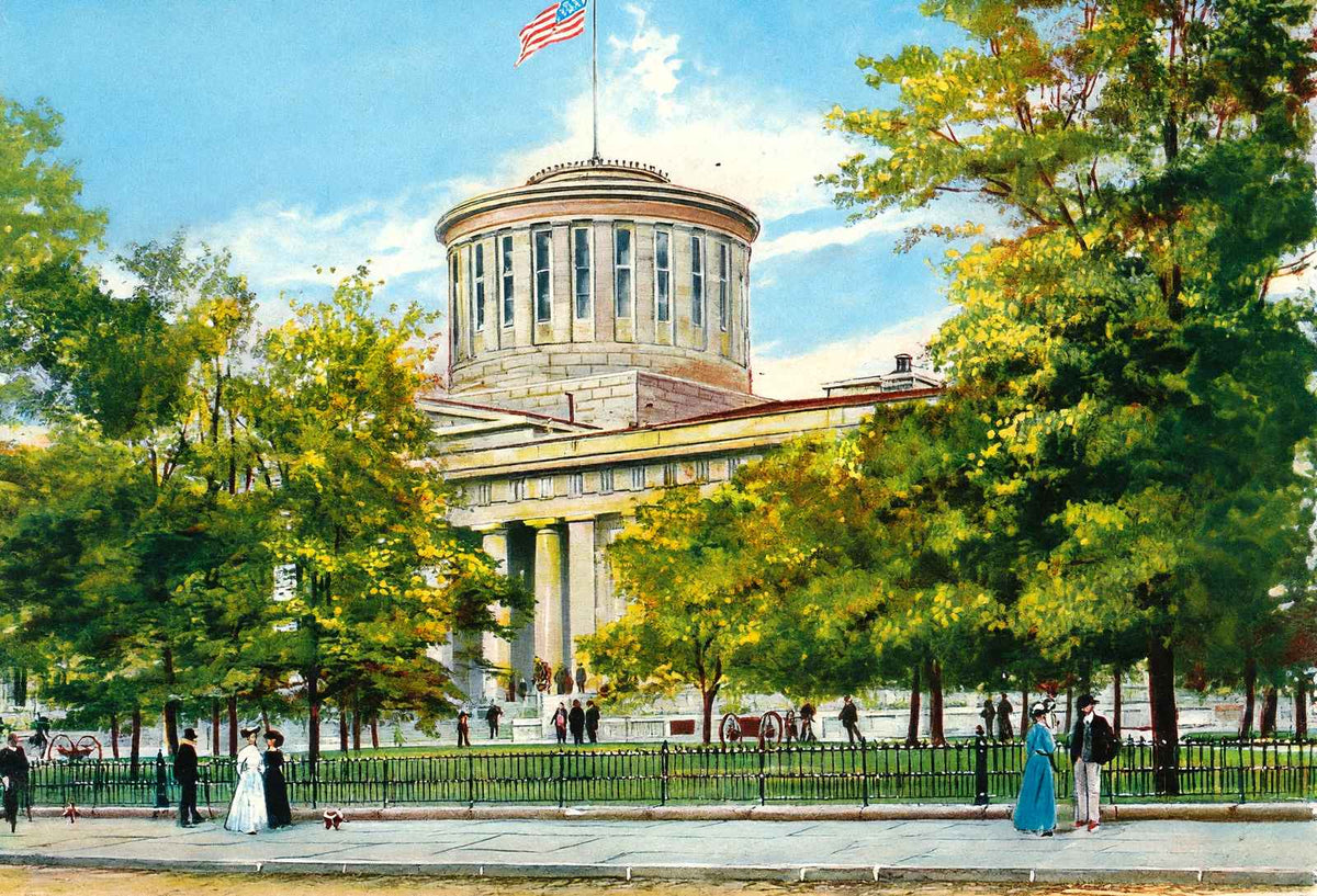 Ohio State Capitol Columbus in 1906 Vintage Print (7 Sizes) - Shipped Flat